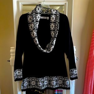 Kim Roger’s blouse and scarf